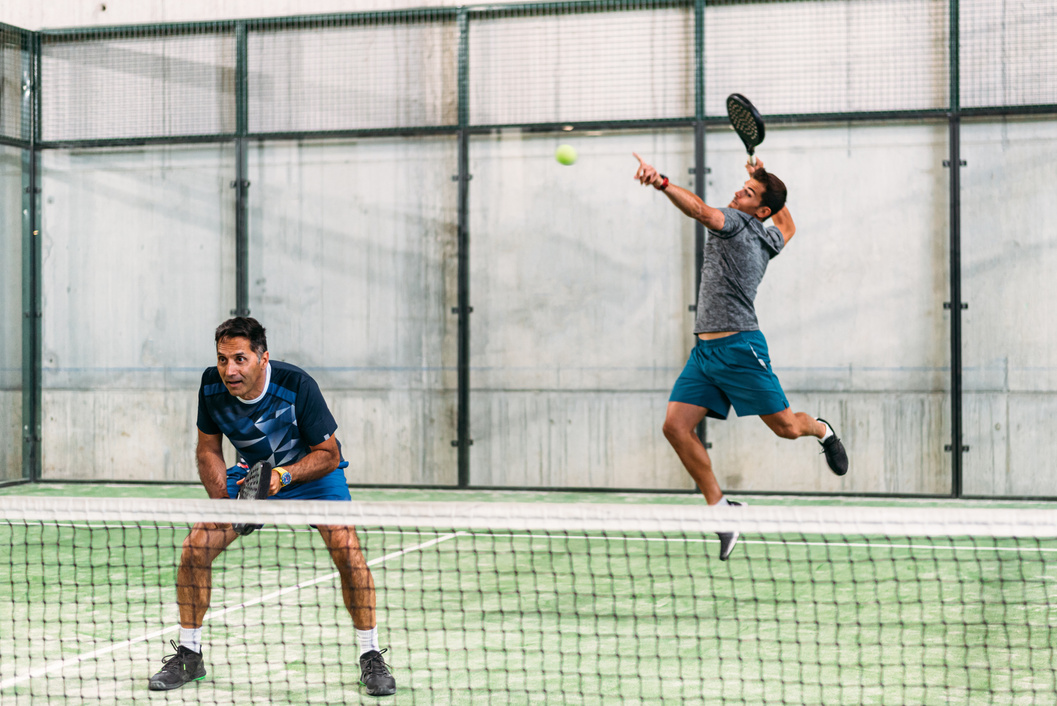 Men playing padel